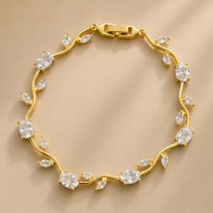 Tulip Bracelet Gold and White