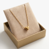 Gold Plated Heart Pendant Necklace - 18 Inch Fine Chain