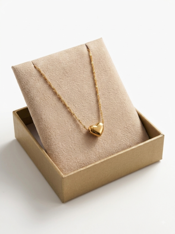 Gold Plated Heart Pendant Necklace