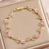 Tulip Bracelet Pink Gold