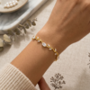 white gold Tulip Bracelet Gold and White