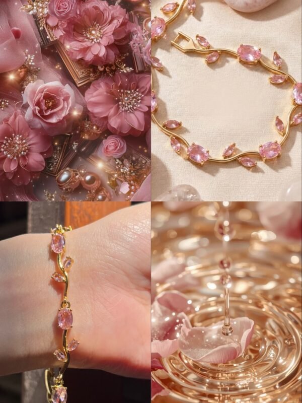 Tulip Bracelet Pink Gold